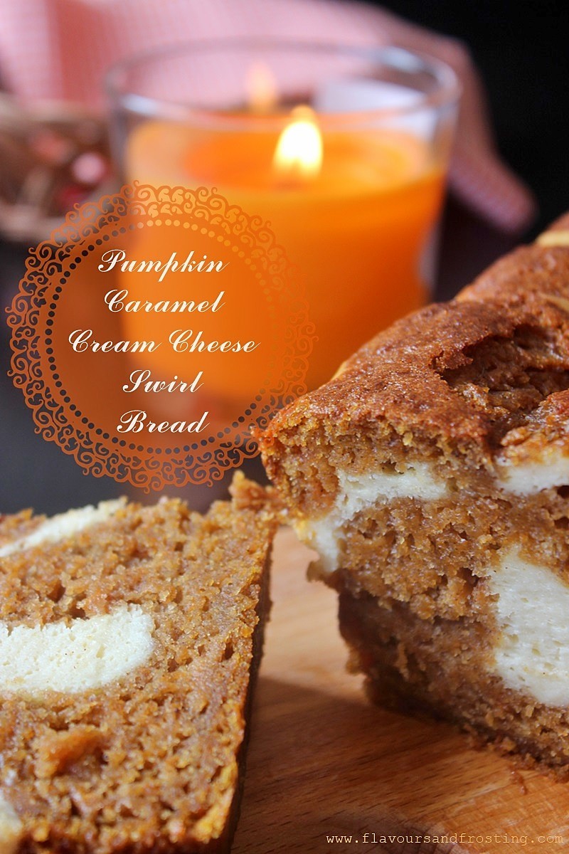 Pumpkin Caramel Cream Cheese Bread