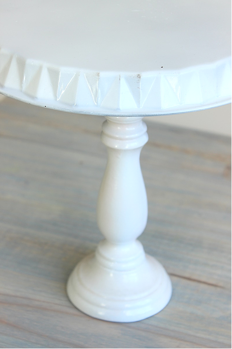 single tier cake stand, one tier cake stand, shabby chic cake stand, 1 tier cake stand