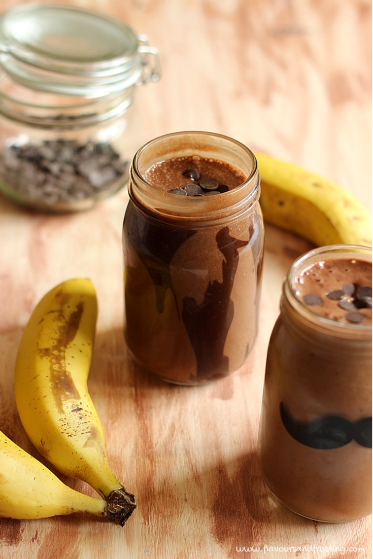 chocolate banana milkshake, chocolate banana shake, banana chocolate shake, healthy shakes