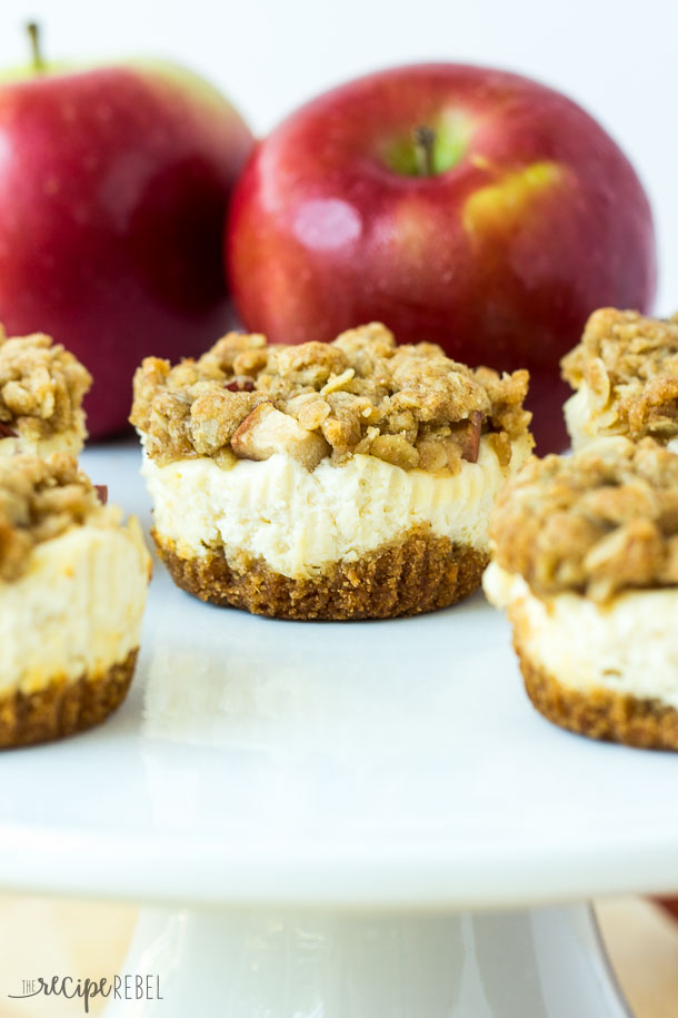 Fall Apple Recipes: Fruit Crisp Cheesecakes made with apples