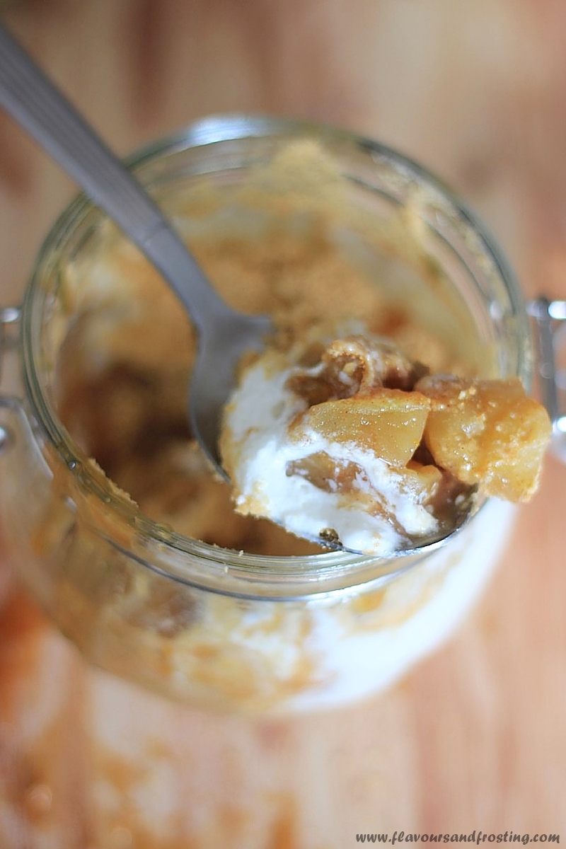 Apple pie parfait made with only a few ingredients!