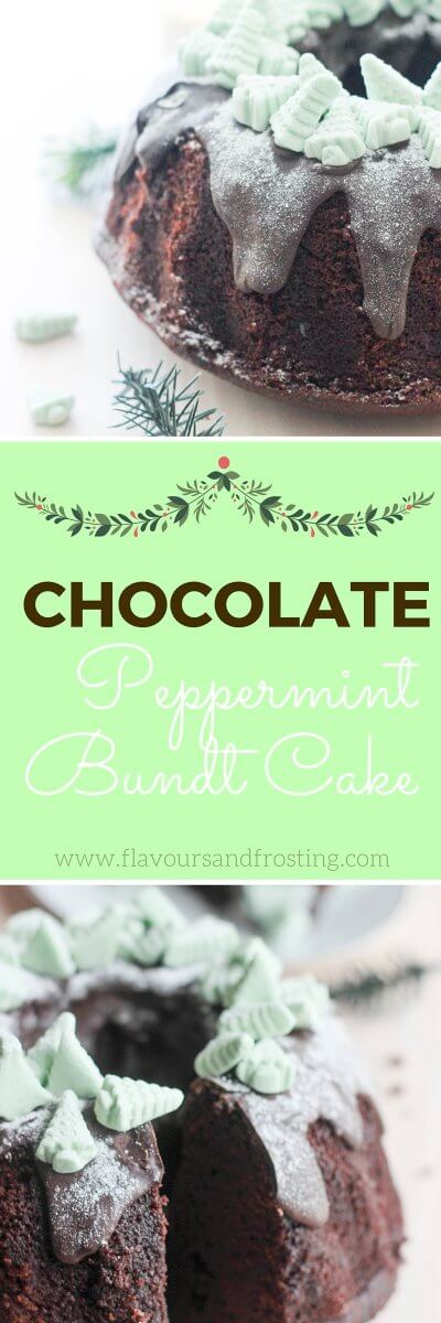 Chocolate Peppermint Bundt Cake | FlavoursandFrosting.com