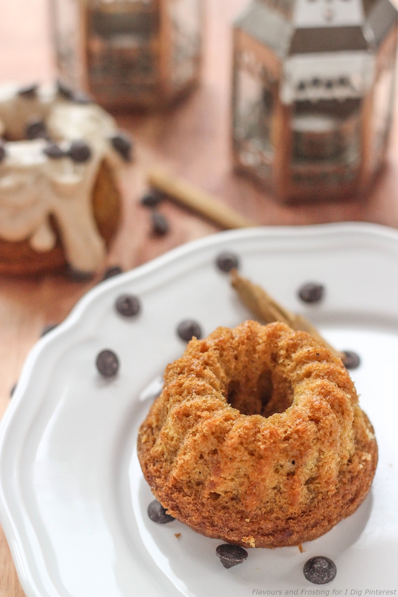 Mini Pumpkin Bundt Cakes With Chocolate Chips