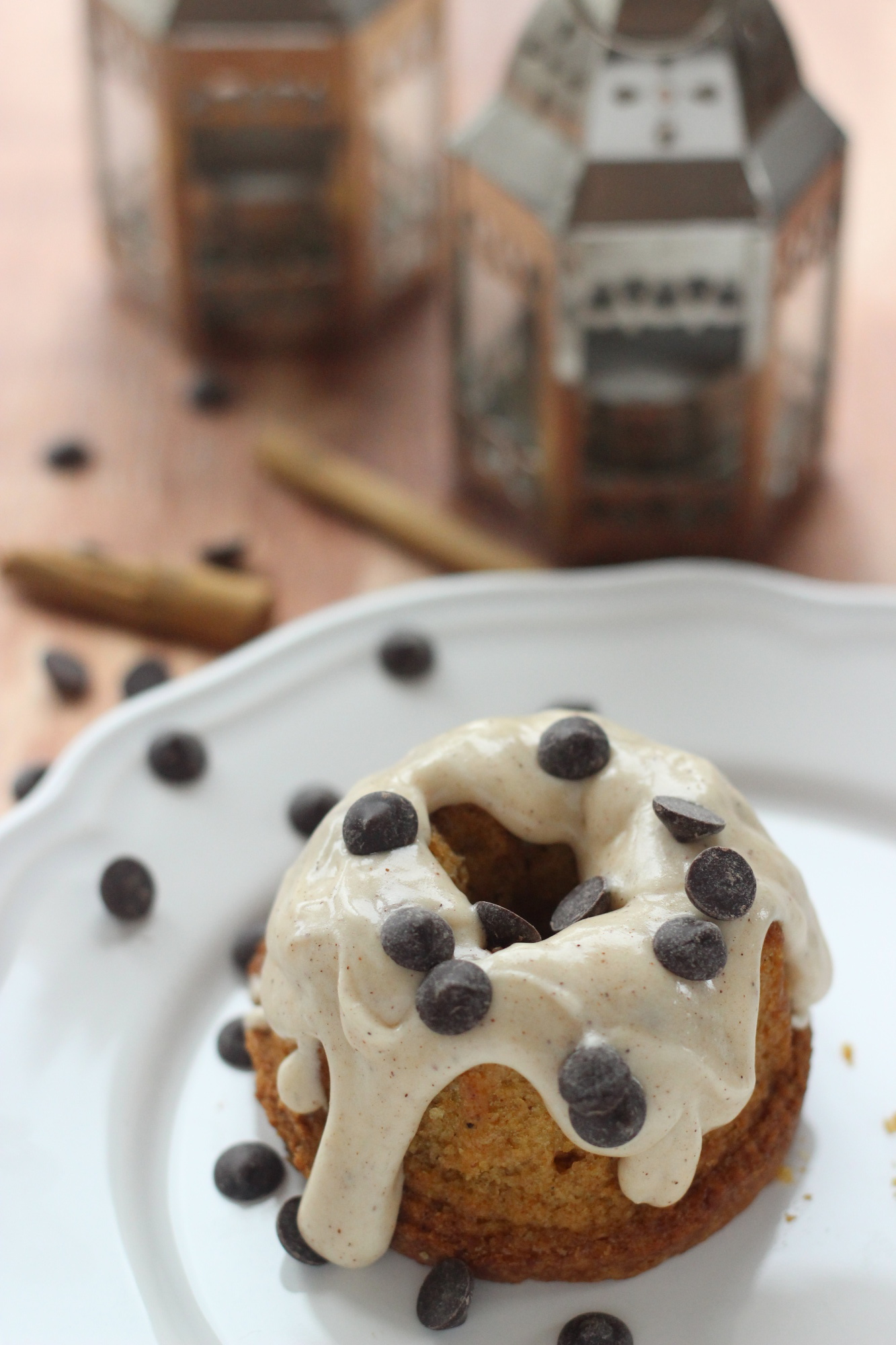 Mini Pumpkin Bundt Cakes with Chocolate Chips